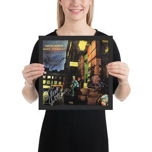 David Bowie Framed Reprint signed The Rise and Fall of Ziggy Stardust and Spider